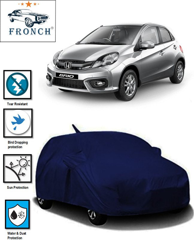 FRONCH Car Cover For Honda Brio, Brio VX (With Mirror Pockets)(Blue)