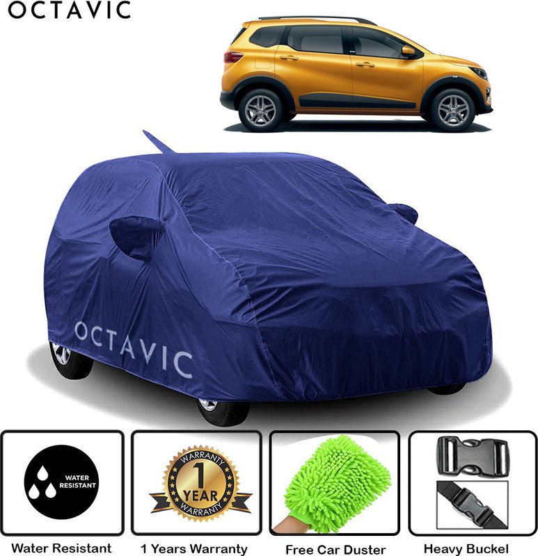octavic Car Cover For Renault Triber (With Mirror Pockets)(Blue)