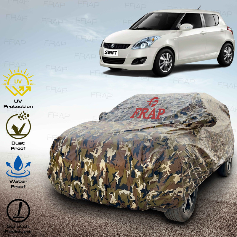 Frap Car Cover For Maruti Suzuki Swift (With Mirror Pockets)(Multicolor, For 2005, 2006, 2007, 2008, 2009, 2010, 2011, 2012, 2013 Models)