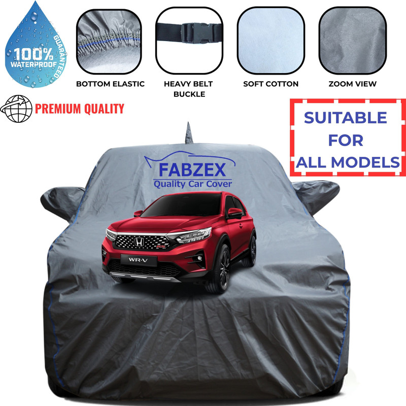 FABZEX Car Cover For Honda WR-V, WRV (With Mirror Pockets)(Grey, For 2015, 2016, 2017, 2018, 2019, 2020, 2021, 2022, 2023, 2024 Models)