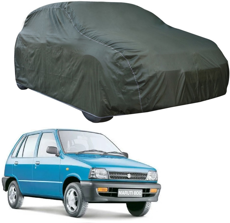Fit Fly Car Cover For Maruti 800 (Without Mirror Pockets)(Green)