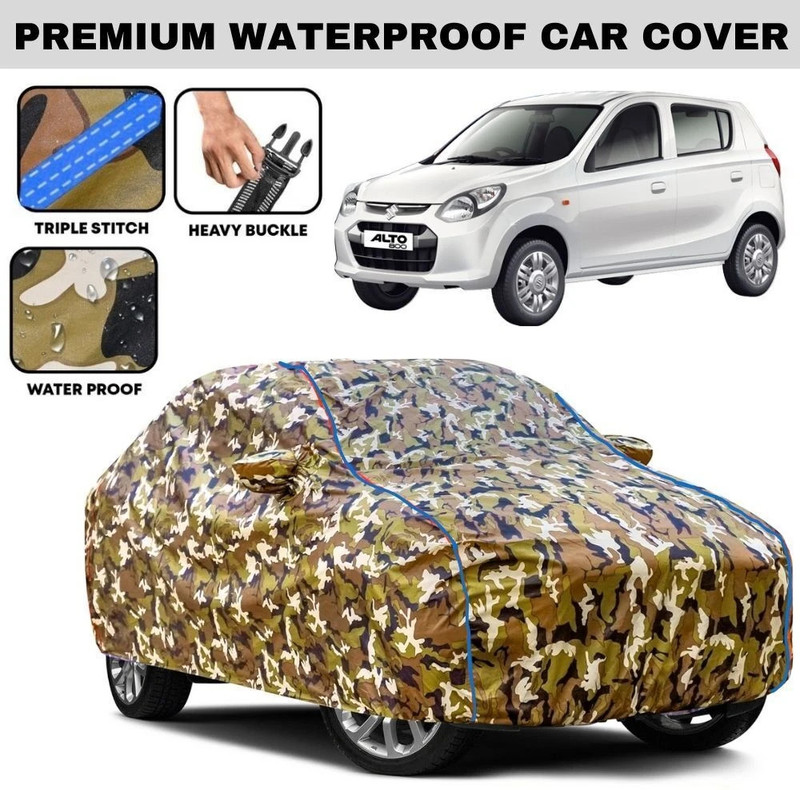 Amikan Car Cover For Maruti Suzuki Alto, Alto 800, Alto 800 CNG LX, Alto 800 LX, Alto 800 LXI, Alto 800 STD, Alto 800 VXI (With Mirror Pockets)(Multicolor)