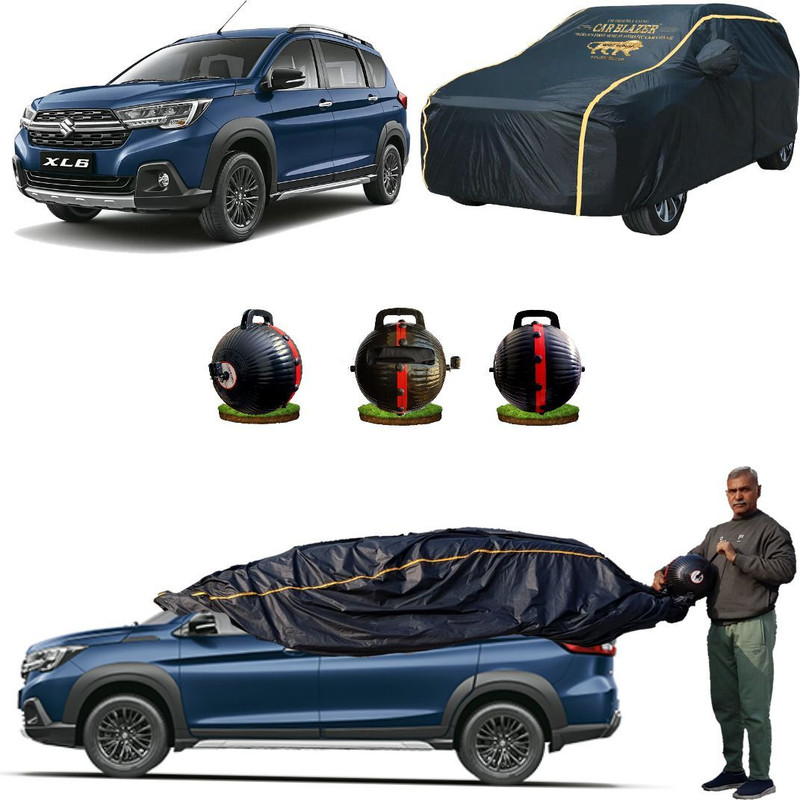 CARBLAZER Car Cover For Maruti Suzuki XL6 (Without Mirror Pockets)(Black)