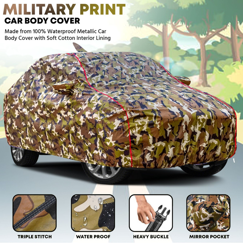 TAXZONE Car Cover For Renault Kwid, Kwid AMT, Kwid AMT RXL, Kwid EV, Kwid RXE, Kwid RXL (With Mirror Pockets)(Multicolor, For 2015, 2016, 2017, 2018, 2019, 2020, 2021, 2022, 2023 Models)
