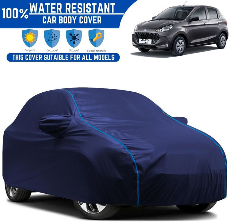 Amikan Car Cover For Maruti Suzuki Alto, Alto K10, Alto 800, Alto 800 CNG LX, Alto K10 LX, Alto K10 LXI CNG, Alto 800 VXI Plus Petrol (With Mirror Pockets)(Blue, For 2004, 2005, 2006, 2007, 2008, 2009, 2010, 2011, 2012, 2013, 2014, 2015, 2016, 2017, 2018, 2019, 2020, 2021, 2022 Models)