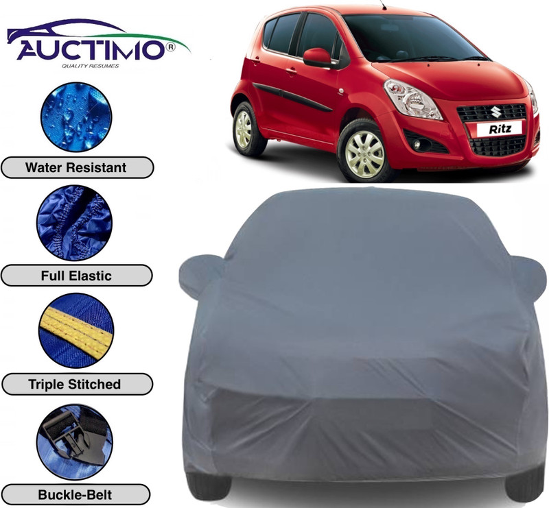 AUCTIMO Car Cover For Maruti Suzuki Ritz (With Mirror Pockets)(Grey)