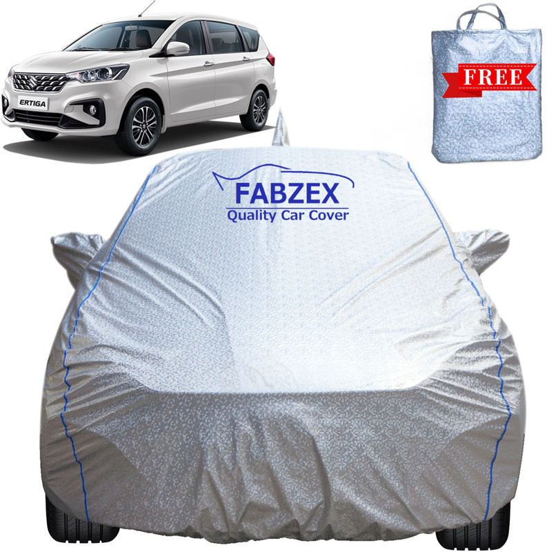 FABZEX Car Cover For Maruti Ertiga, Ertiga 1.5 ZDI Diesel, Ertiga 1.5 ZDI Plus Diesel, Ertiga CNG VXI, Ertiga VXI Petrol, Elantra SX, Ertiga ZXI Plus Petrol (With Mirror Pockets)(Silver, For 2015, 2016, 2017, 2018, 2019, 2020, 2021, 2022, 2023 Models)