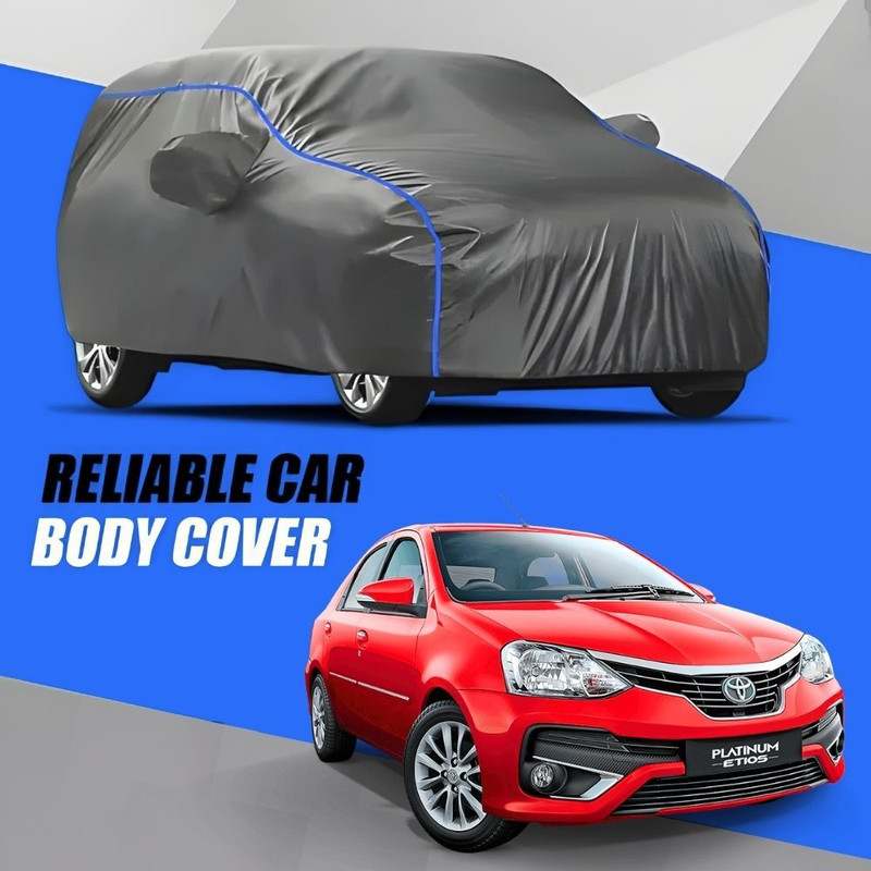 Amikan Car Cover For Toyota Etios Liva, Etios Liva 1.2 G Petrol, Etios Liva 1.2 V Dual Tone Petrol, Etios Liva 1.2 VX Petrol, Etios Liva V Limited Edition (With Mirror Pockets)(Grey, Blue, For 2011, 2012, 2013, 2014, 2015, 2016, 2017, 2018, 2019, 2020, 2021, 2022, 2023, 2024 Models)