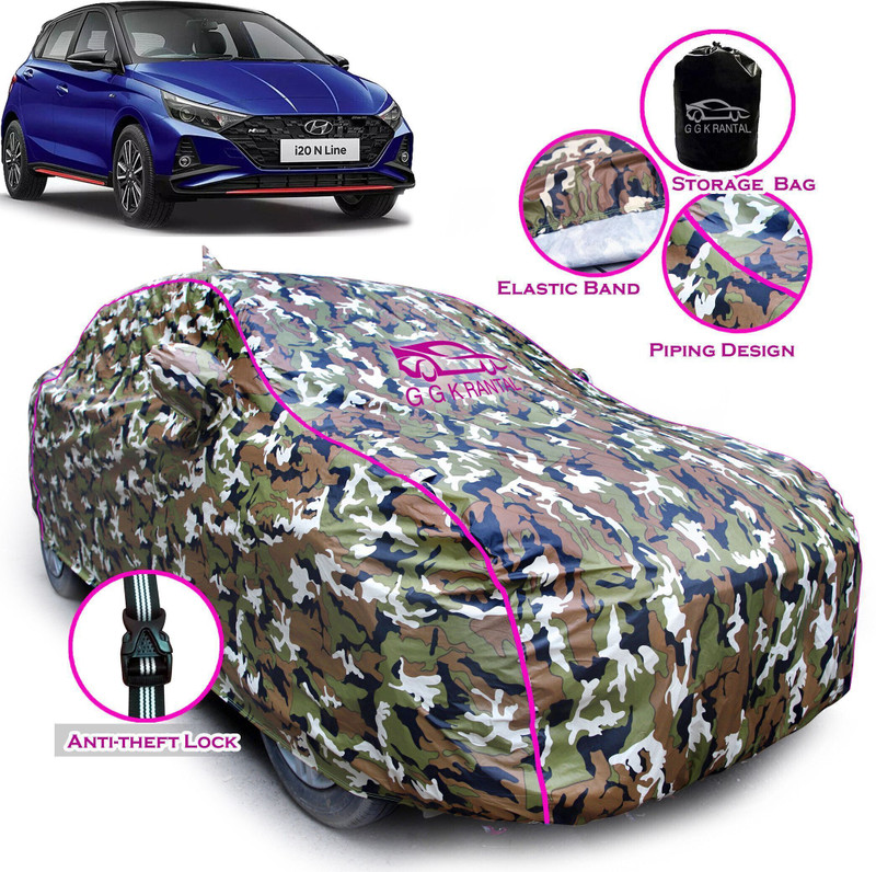G G K RANTAL Car Cover For Hyundai i20, i20 Asta, i20 Magna, i20 Nsplit, i20 Sportz (With Mirror Pockets)(Multicolor, For 2015, 2016, 2017, 2018, 2019, 2020, 2021, 2022, 2023, 2024 Models)