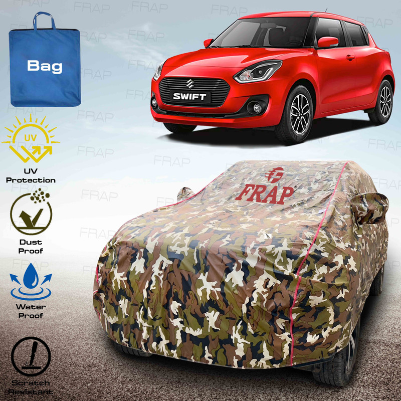 Frap Car Cover For Maruti Suzuki Swift, Swift RS, Swift LXI, Swift VXI, Swift ZXI (With Mirror Pockets)(Multicolor, Red, For 2017, 2018, 2019, 2020, 2021, 2022, 2023, 2024, 2025 Models)