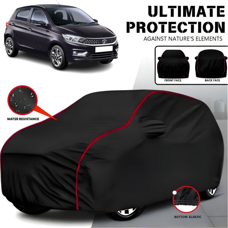 CoverXpert Car Cover For Tata Tiago, Tiago 1.05 Revotorq XB, Tiago 1.05 Revotorq XE Option, Tiago EV, Universal For Car (With Mirror Pockets)(Black, Red, For 2010, 2011, 2012, 2013, 2014, 2015, 2016, 2017, 2018, 2019, 2020, 2021, 2022, 2023, 2024 Models)