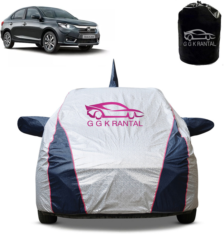 G G K RANTAL Car Cover For Honda Amaze (With Mirror Pockets)(Multicolor)