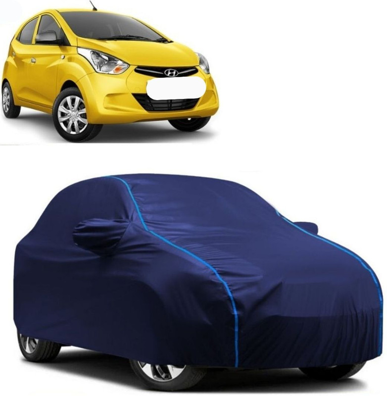 Autohaux Car Cover For Hyundai EON Era Plus (With Mirror Pockets)(Blue)