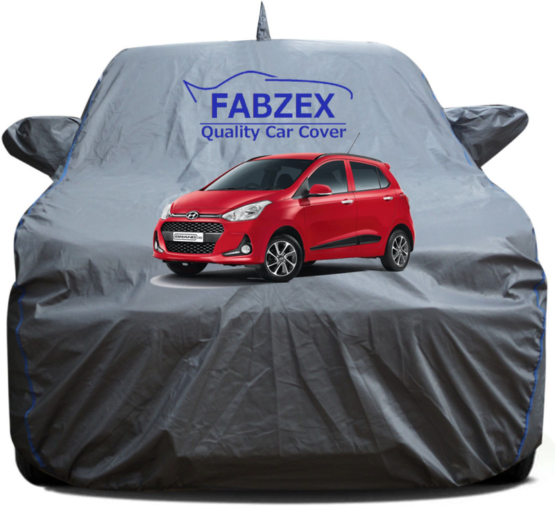 FABZEX Car Cover For Hyundai Grand i10, Grand i10 Asta Option, Grand i10 Asta Option AT, Grand i10 CRDi Asta Option, Grand i10 CRDi Era, Grand i10 Magna, Grand i10 Magna AT, Grand i10 Magna CNG, Grand i10 Magna Petrol, Grand i10 Sportz, Grand i10 Sportz Petrol (With Mirror Pockets)(Grey, For 2013, 2