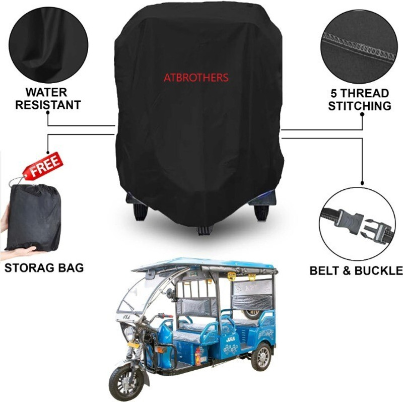 ATBROTHERS Car Cover For Universal For Autorickshaw Universal For Autorickshaw (Without Mirror Pockets)(Black, For 2025 Models)