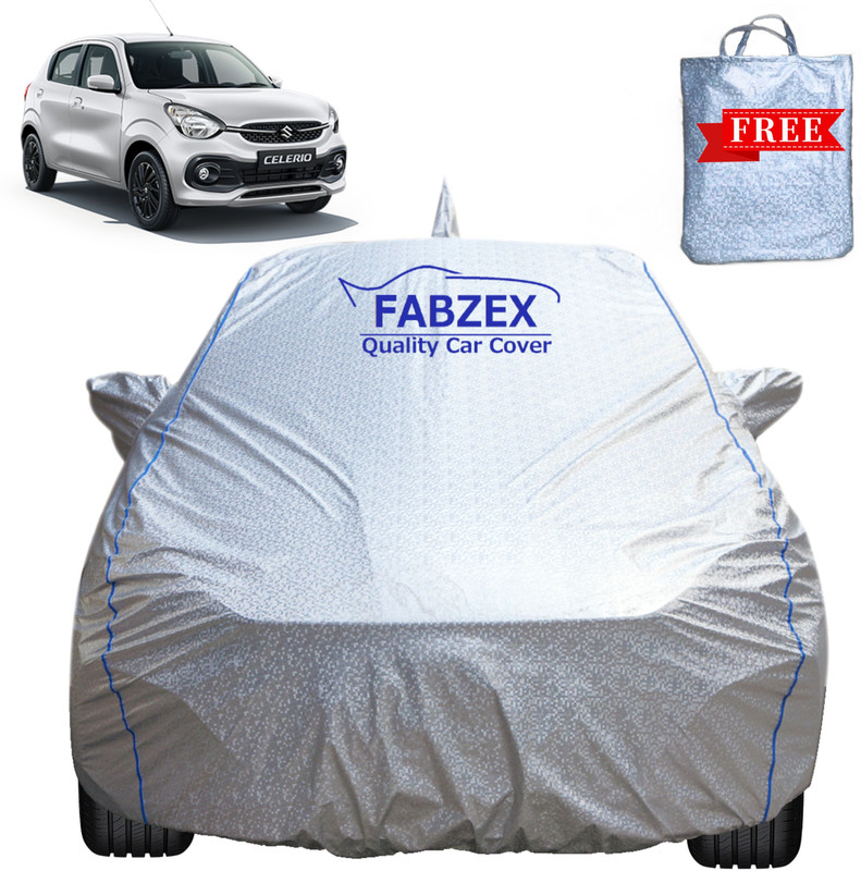 FABZEX Car Cover For Maruti Celerio (With Mirror Pockets)(Silver, For 2021, 2022, 2023 Models)
