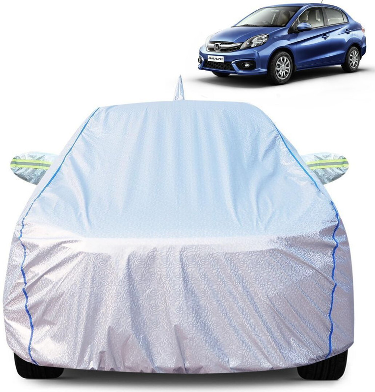 Whipone Car Cover For Honda Amaze, Amaze EX, Amaze LX, Amaze S i-DTEC, Amaze V Diesel (With Mirror Pockets)(Silver, For 2013, 2014, 2015, 2016, 2017 Models)