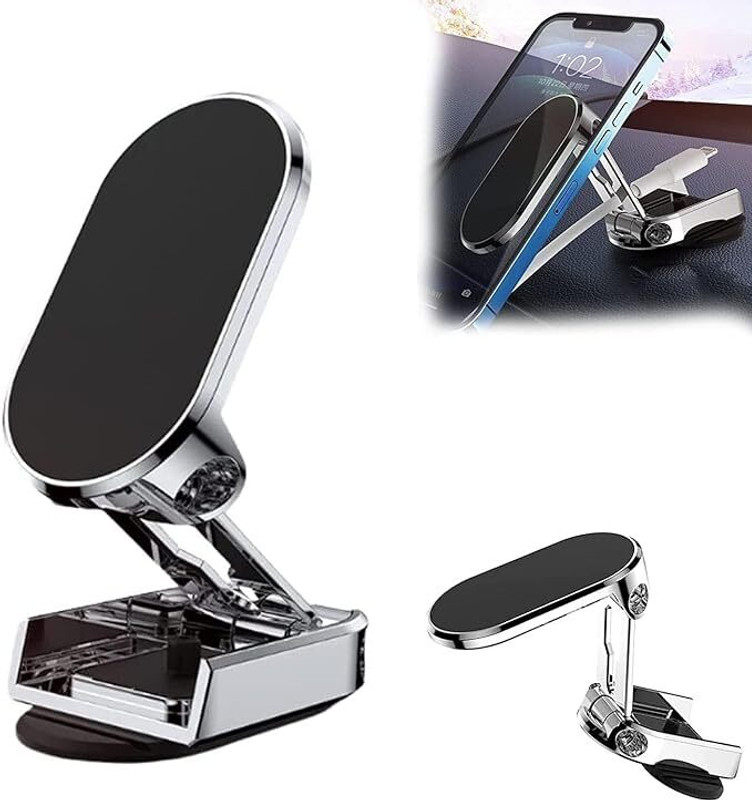 KTOSTON Car Mobile Holder for Dashboard, Magnetic, Clip(Balck, Silver)