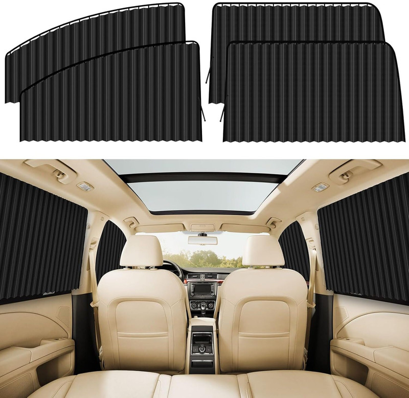 PORMONO Car Curtain - 4 Pcs Set Car Curtain