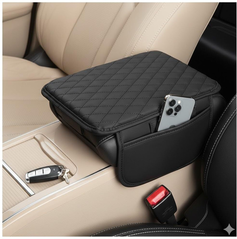 CREZORA CAC-ARM-001-BLACK Car Armrest(Alfa Romeo, 4 Series)