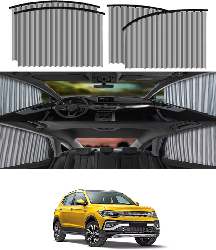 RKPSP Car Preium Silver Magnetic Window Sunshade Sun Protection Slider Curtain-261 Car Curtain
