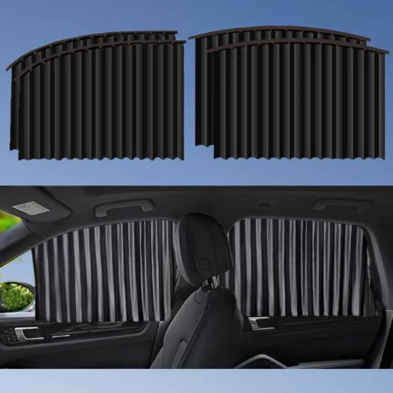 MOKSHARTH Car Side Window Sunshades for Baby Safety and Heat Reduction Car Curtain