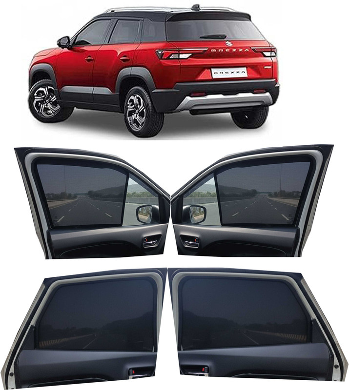Garagecoop Side Window Sunshade For New Brezza Fix Z-Black Car Curtain