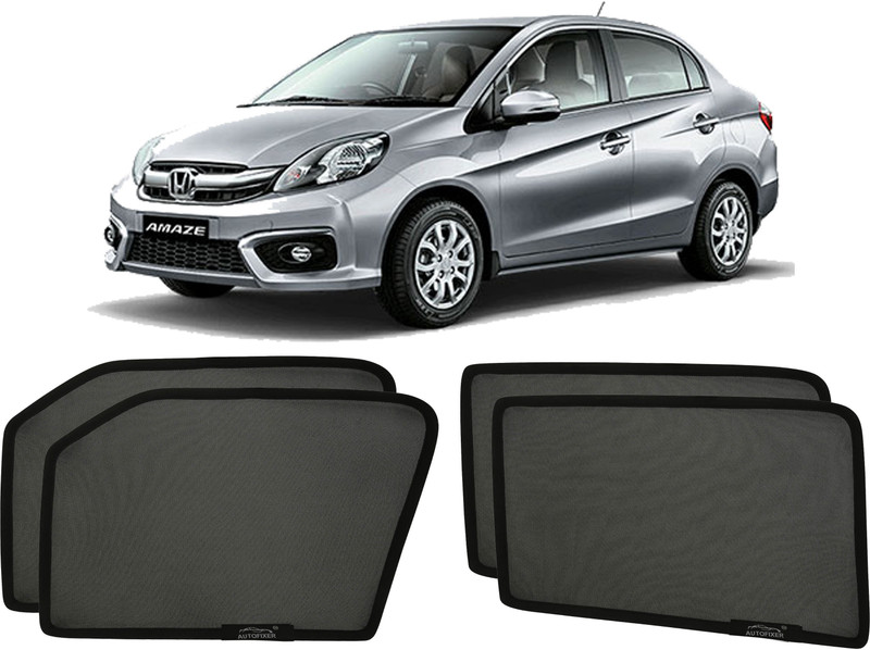 AUTOFIXER Side Window Sunshade For Honda Amaze (2012 to 2016) Z-Black Car Curtain