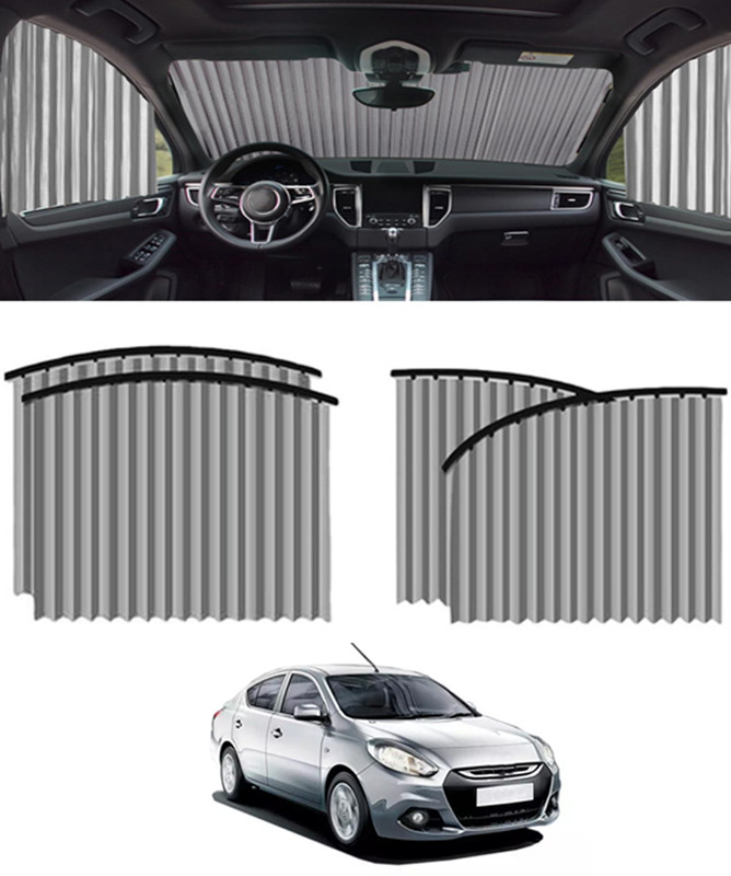 MSNP Universal Silver Foldable 4pcs Megnetic Curtain For Car Extra Privacy-237 Car Curtain