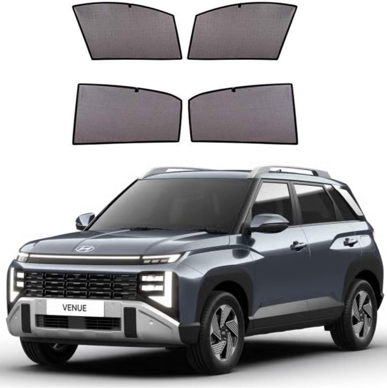 Ds enterprise Car Window Sun Shade/Curtain for Hyundai Venue 2025 And Above Models Car Curtain