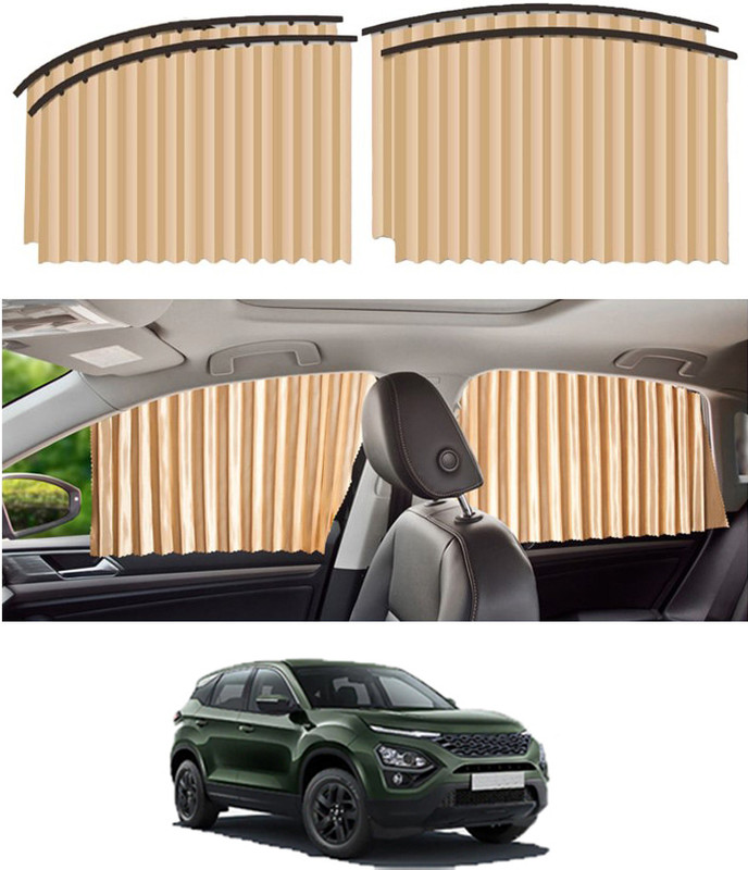 RKPSP Beige Magnetic Car Side Window Sunshade/UV Protection/Detachable Curtain-109 Car Curtain
