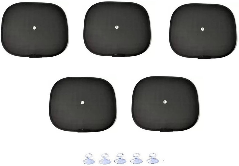 SGL Car side window sun shades, Pack of 5 pieces(ZZ_Black), Fronx Car Curtain
