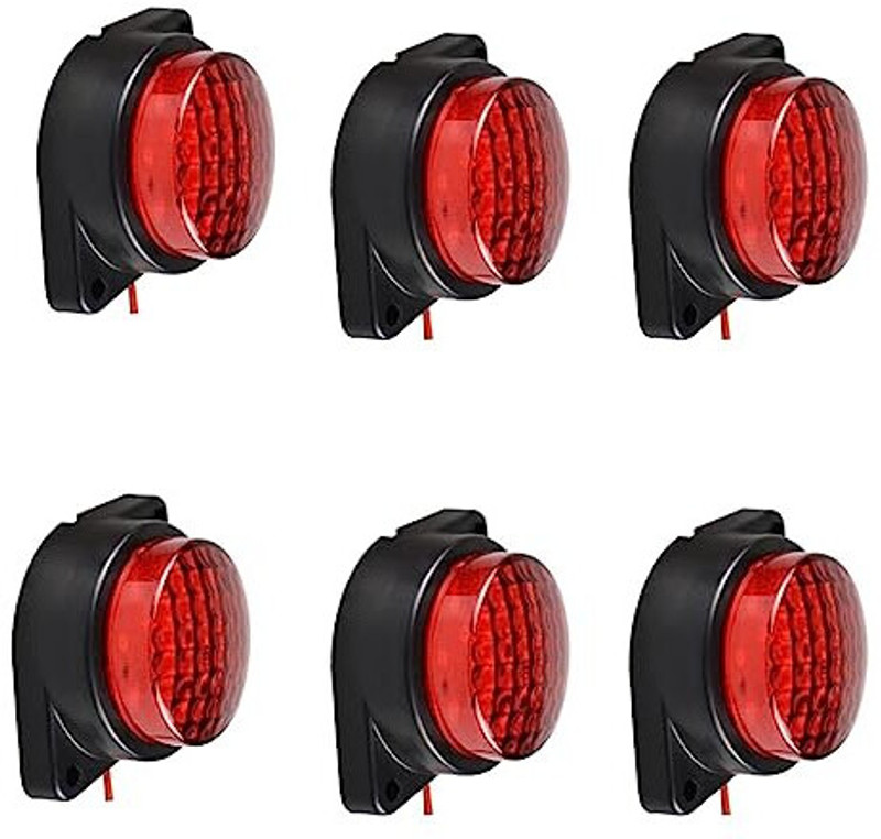 Apsmotiv Red Side Marker Lamp Light 12V Set Suitable for Trucks & Universal Vehicles PK-6 Car Dash Indicator Lamp