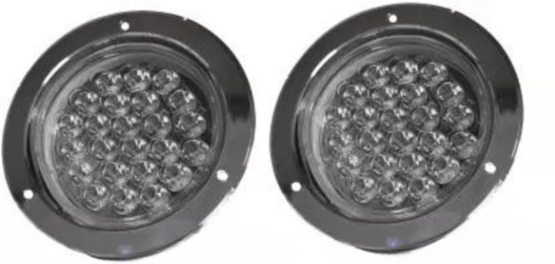 Apsmotiv 24V LED 4" Indicators Lights Silver Ring Suitable for Trucks Trailer Buses Car Dash Indicator Lamp