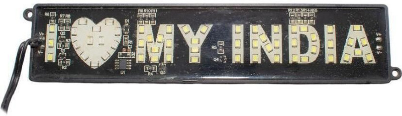 electrostyle LED I My India Light Sign Board 12V 5W Waterproof Decorative Panel Car Dash Indicator Lamp