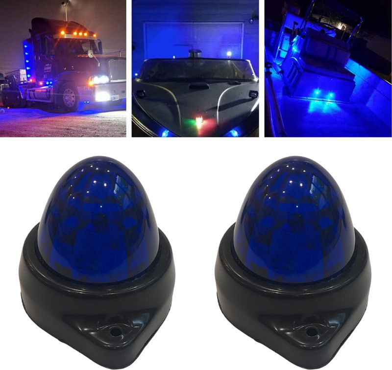 Apsmtiv 24V Truck Trailer Bus LED/SMD Auxiliary Side Marker Lamp for Universal Vehicles Car Dash Indicator Lamp