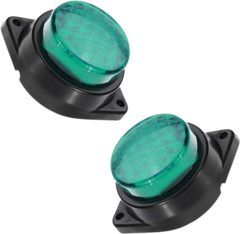 Apsmotiv Green round led side marker light 24V for Trucks Trailer RV Universal vehicle Car Dash Indicator Lamp