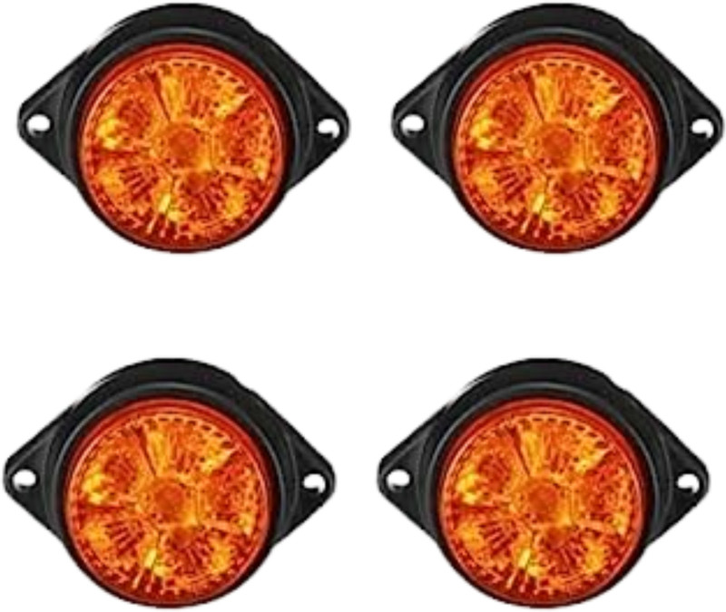 Apsmotiv Trailer Truck RV Lamp 24V 7 SMD/LED Auxiliary Round Lights LED Side Marker Car Dash Indicator Lamp