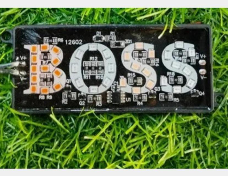 electrostyle BOSS Bike LED Logo Light Self Adhesive Car Dash Indicator Lamp Car Dash Indicator Lamp