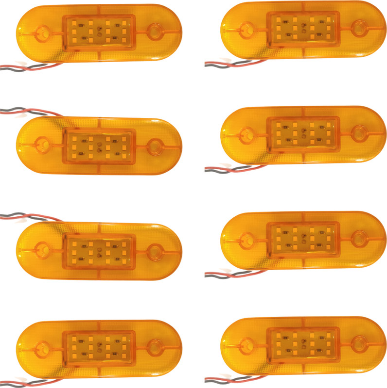Apsmotiv Side Marker Lights 12V 12 LED Red for Universal vehicle,Trucks, Trailer, Bus Car Dash Indicator Lamp