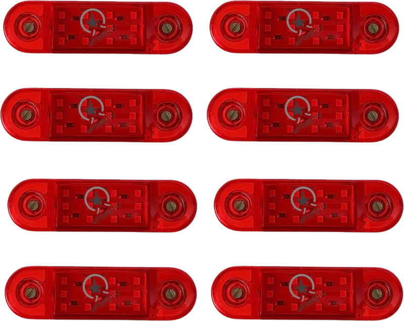 Apsmotiv 12V Red LED Side Marker Lights for Universal Surface Mount for Trucks Trailer RV Car Dash Indicator Lamp