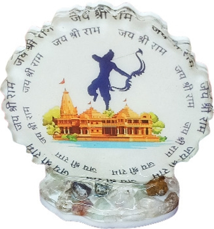 IG Crafter Handmade Agate Rounded Ayodhya Ram Mandir Car Dashboard Car Dashboard Cover(Universal For Car Universal For Car)