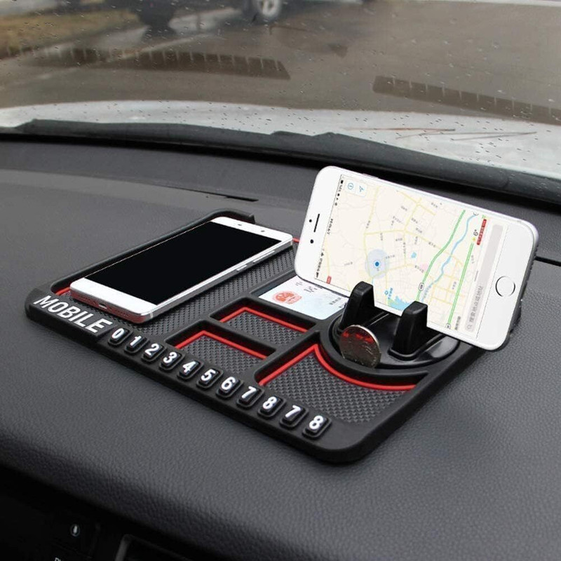 SRENZI Car Dashboard Mat 2026 ar Dashboard Mobile Holder with Anti-Slip Mat & Parking Number Display Car Dashboard Cover(Universal For Car Universal For Car)