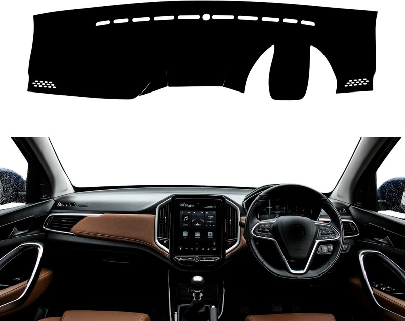 VINRIDE Hector Plus Dashboard cover 2019 2020 2021 2022 2023 Style, Super, Smart, Sharp, Savvy | Petrol, Diesel, Hybrid | Manual & Automatic Car Dashboard Cover(Universal For Car A-Star)