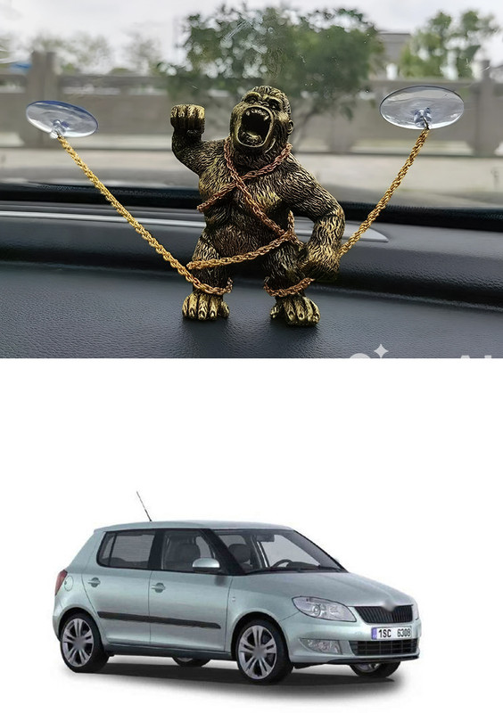 LOVMOTO Car Dashboard Decoration Fun & Unique Gorilla Showpiece Animal Figurine sg58 Car Dashboard Cover(Universal For Car Universal For Car)