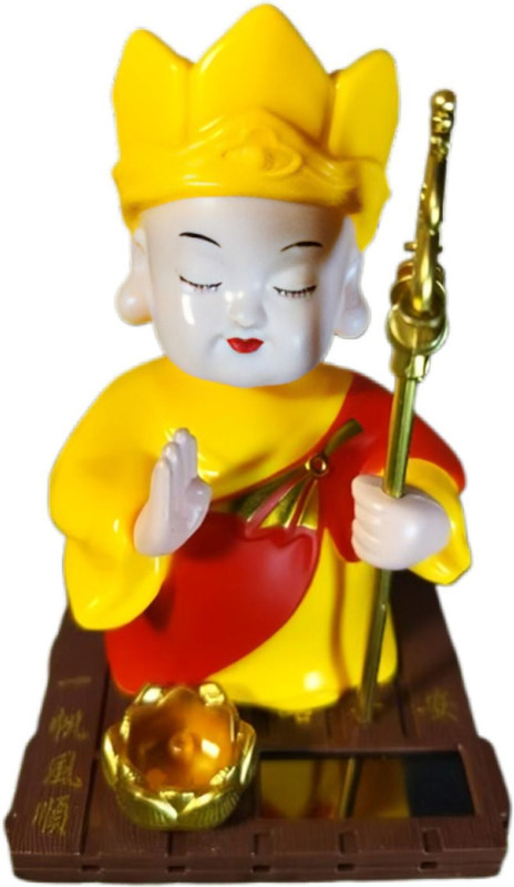JAGKESHWARS SB135 HEAD_MOVING_SOLAR_BUDDHA Car Dashboard Cover(Universal For Car 309 GL)