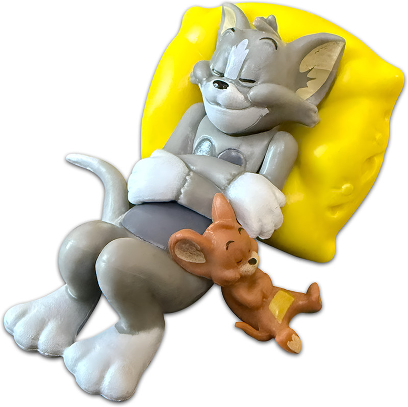 OBEROI'S TRADERS Car Dashboard Accessories Sleeping Tom and Jerry Interior Decorative Showpiece For Home & Office Collectible Figurine Car Dashboard Cover(Universal For Car Universal For Car)