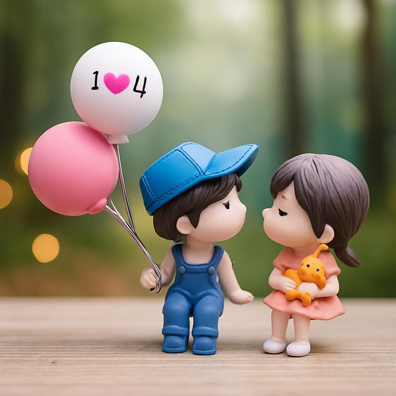 NSUSU 196CC3 Car Dashboard Accessories Cute Love Couple Car Interior Decoration Showpiece C Car Dashboard Cover(Universal For Car Universal For Car)