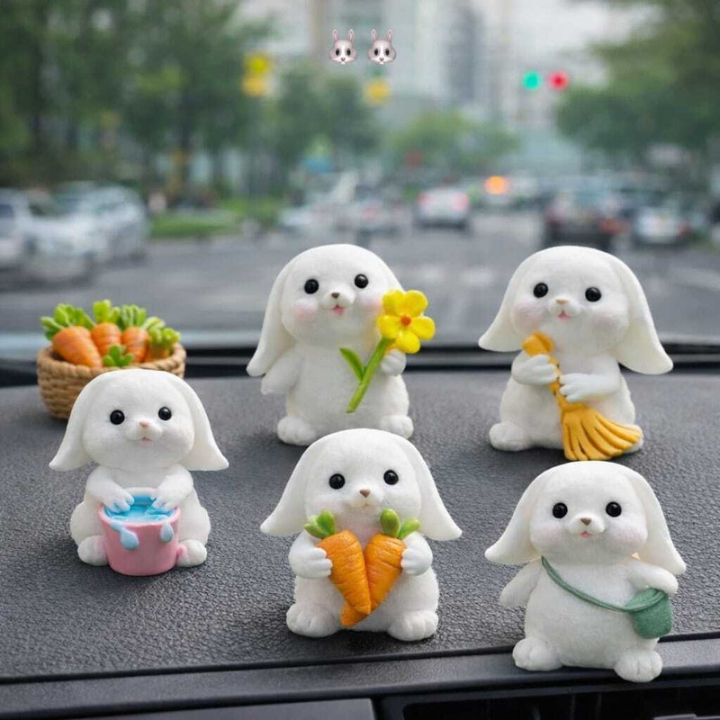 DK ENETRPRISE WHITE RABBIT 5 PCS FOR CAR DASHBOARD 00 Car Dashboard Cover(Nissan 3 Series 325i)