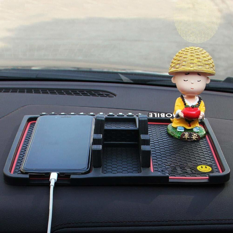 coku Car Accessories Anti-Slip Car Dashboard Mat & Mobile Phone Holder Car Adshboard MAT/PAD Car Dashboard Cover(Bajaj 1 Series)
